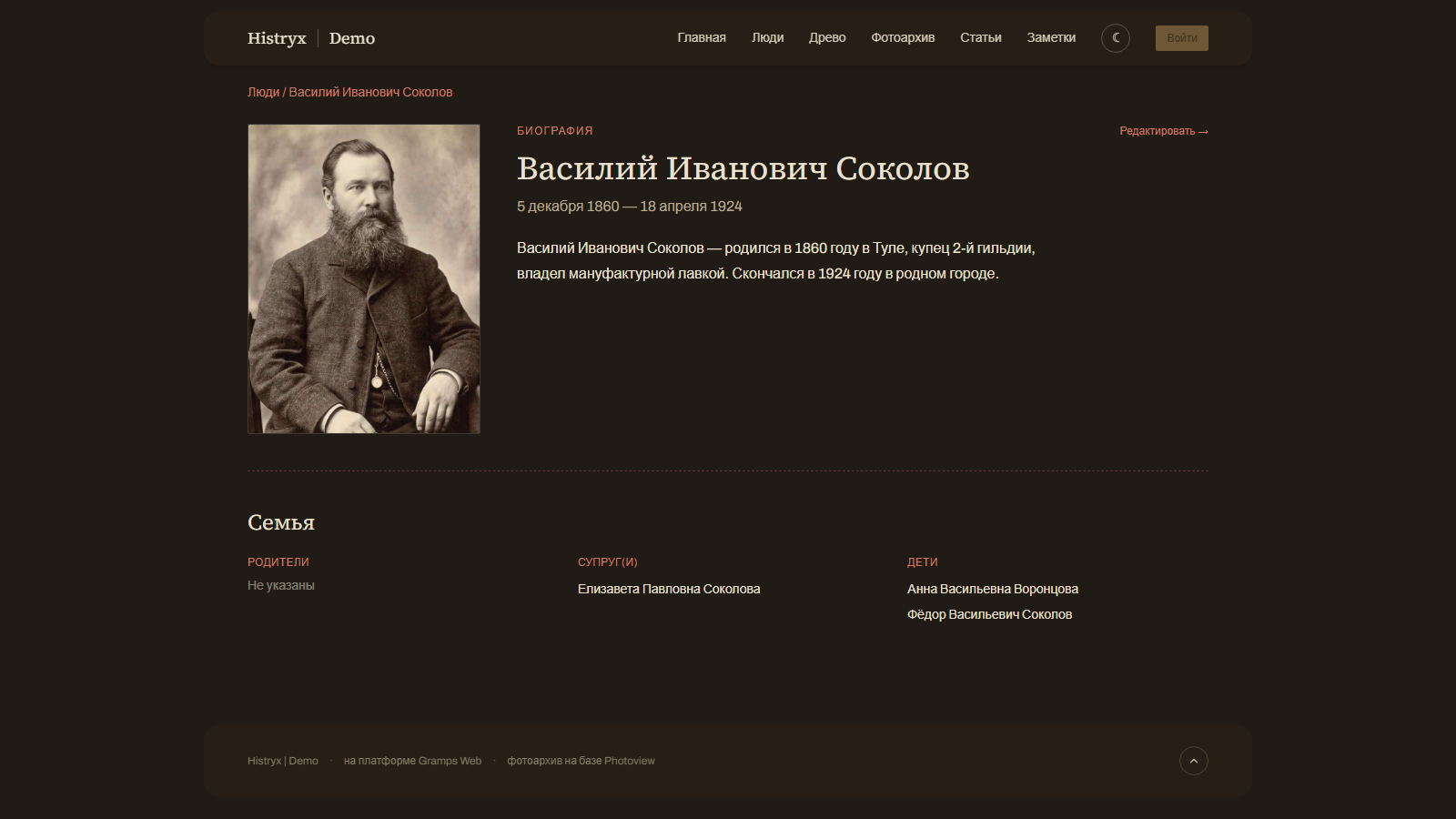 Профиль человека